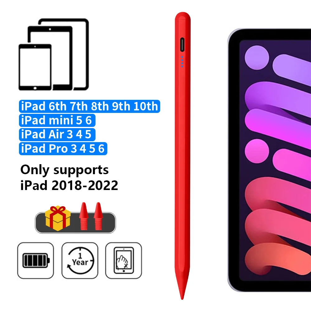 Stylus Pen For Apple Pencil with LED Power Indicators Palm Rejection Touch Pencil for 2022 2021 2020 2019 2018 iPad pencil