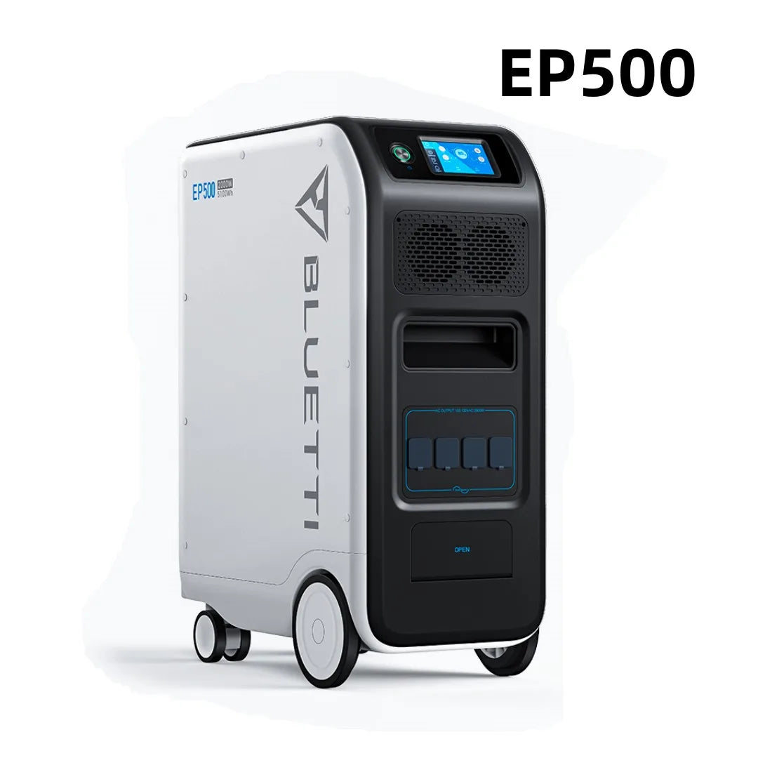 BLUETTI EP500 Solar Power Station 2000W 5100Wh UPS Battery Backup AC Outlets LiFePO4 Solar Generator For Emergency Home Use